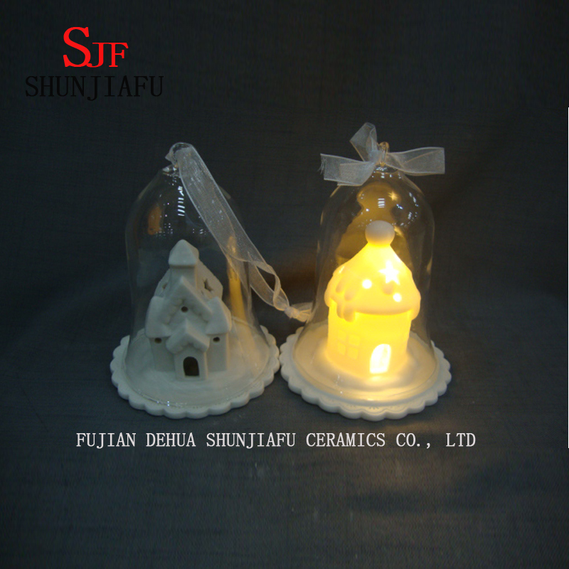 ワールドクリスマスアポセカリーインスピレーションを得たガラスドーム飾りカバー-セラミック