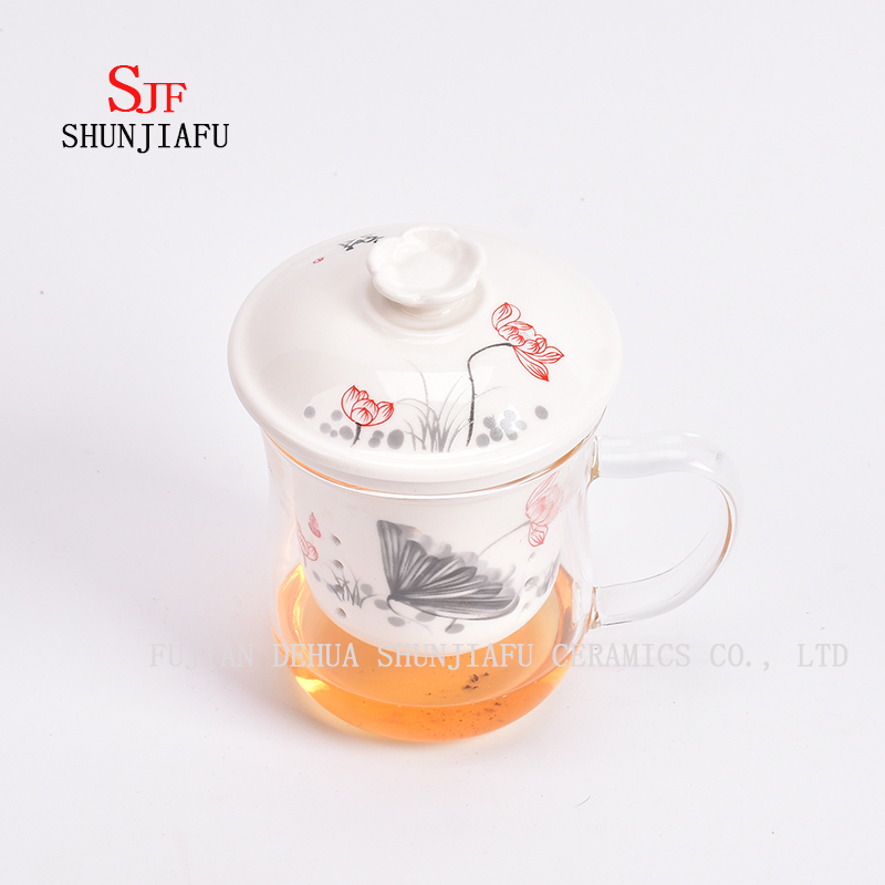 より多くのスタイルと色オフィス家庭用フラワーティーティーカップ