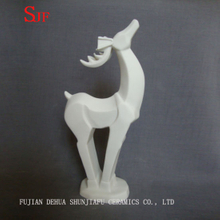 白いセラミック装飾動物置物ミル鹿鹿磁器彫刻トナカイ工芸クリスマス