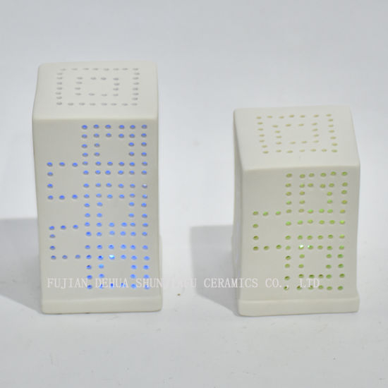 モダンな建築形状のキャンドルの選択、ボタンスイッチ/セラミック付きマルチカラーフレームレスLEDキャンドル