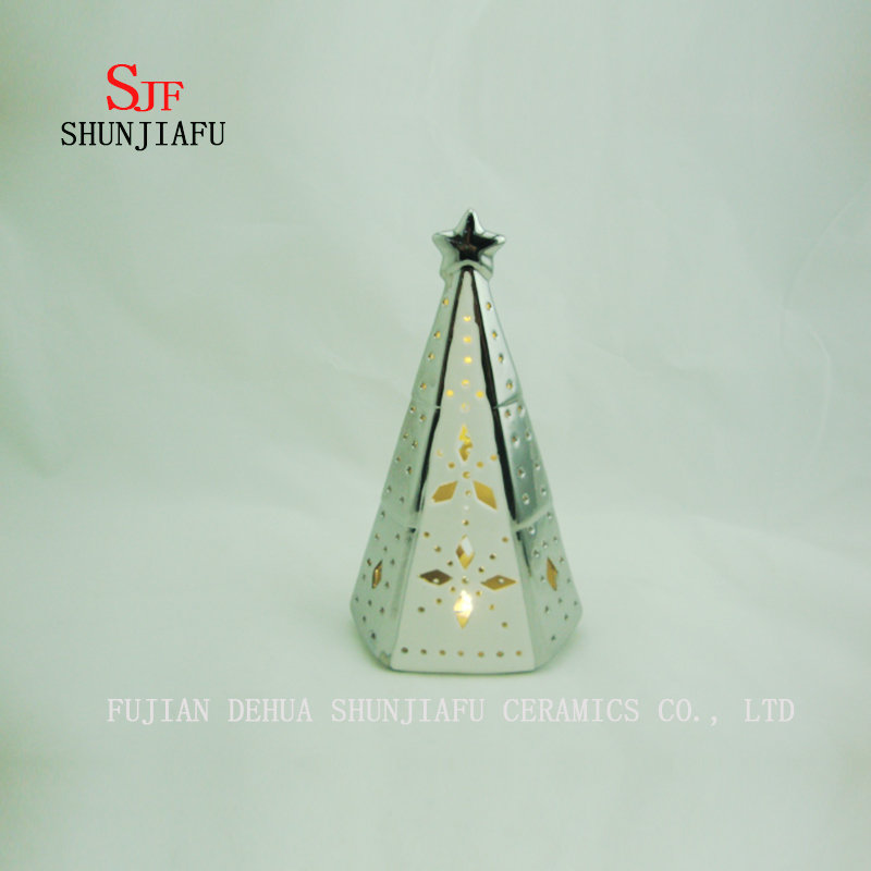 クリスマスツリーの家の装飾的なセラミックのローソク足の装飾品ギフト装飾