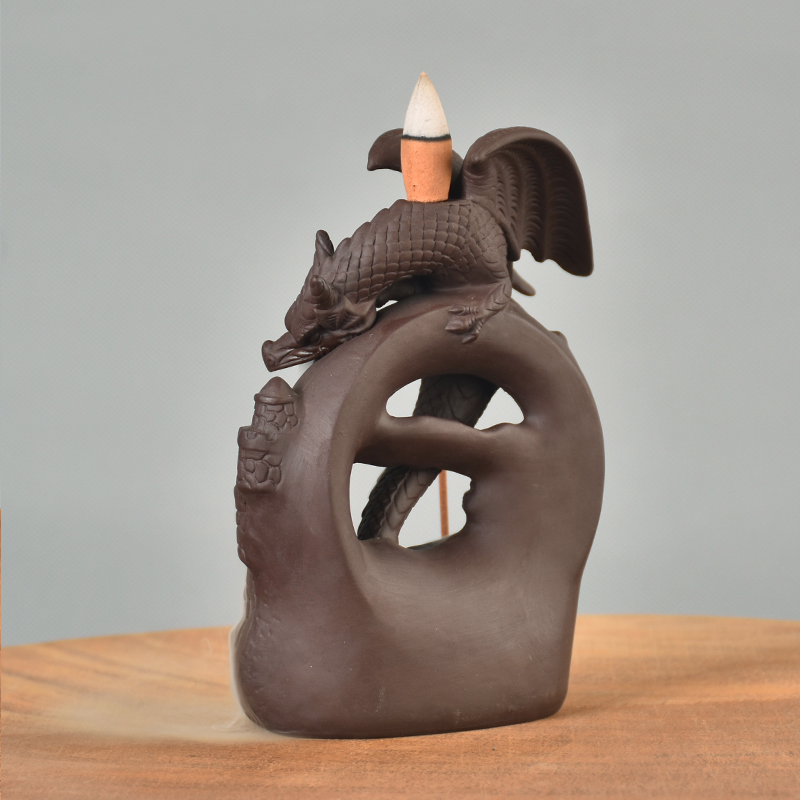 幹線香油滝の滝の滝逆流香ムーンセラミックドラゴン逆流香バーナー