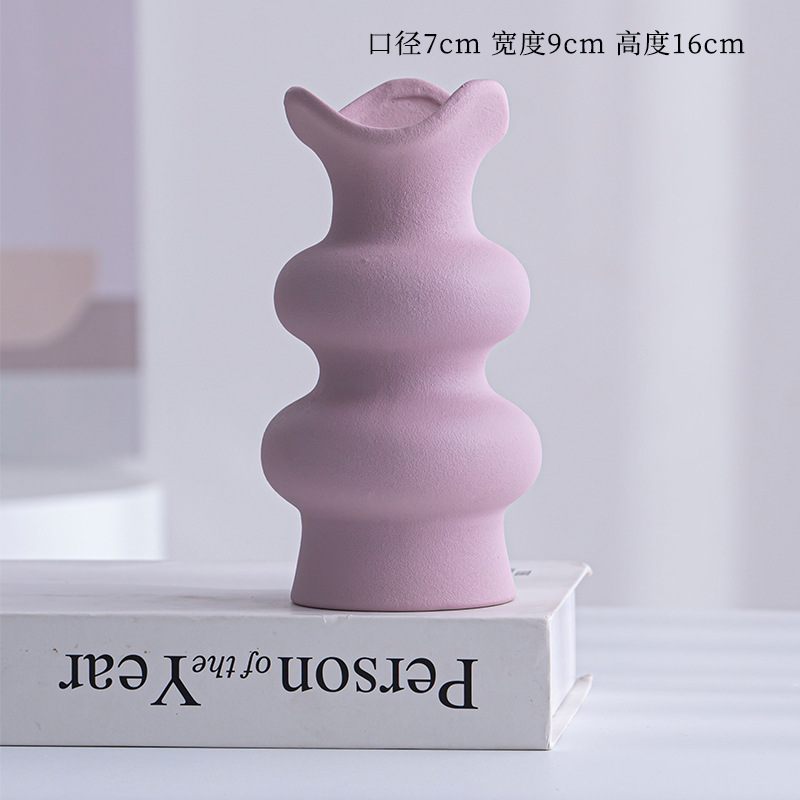 花の配置用のデスクトップ装飾コンテナセラミック磁器の花瓶