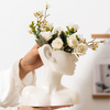 現代北欧セラミック顔花瓶抽象人頭植木鉢卸売クリエイティブ磁器ボディバスト花瓶家の装飾のため