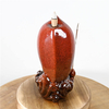 赤いセラミックロータスリーフ像滝バックフローセンスコーンバーナー