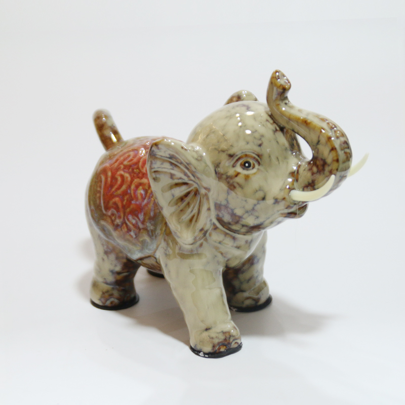 セラミックの大きな象の像セラミックの動物の装飾品