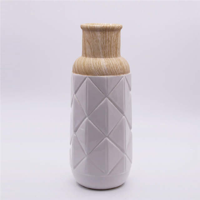 家の装飾ファッション木目セラミック花瓶