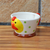 リトルルースターデザイン3Dセラミックアイスクリームカップ