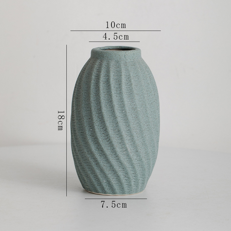 茶色、乳白色、薄緑色、磁器の花瓶の家の装飾デスクトップ装飾品セラミック花瓶