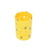 くり抜かれたサンタクロース黄色い釉薬セラミックキャンドルランタン