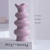 ピンク、青、黒、白、3層のフラワースタイルのデザイン自宅の装飾用のセラミック花瓶