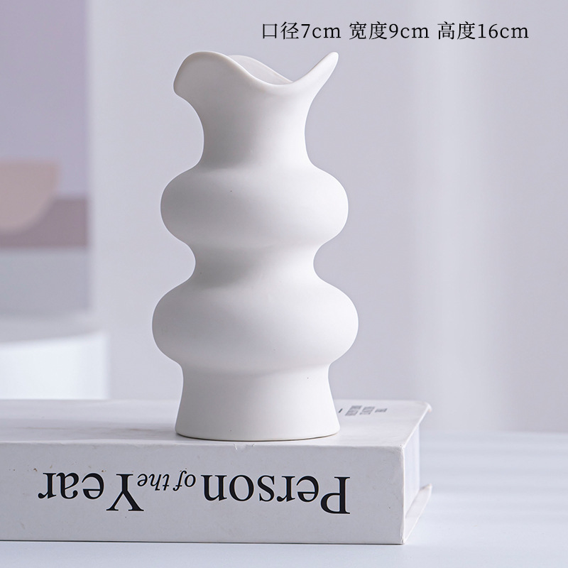 花の配置用のデスクトップ装飾コンテナセラミック磁器の花瓶