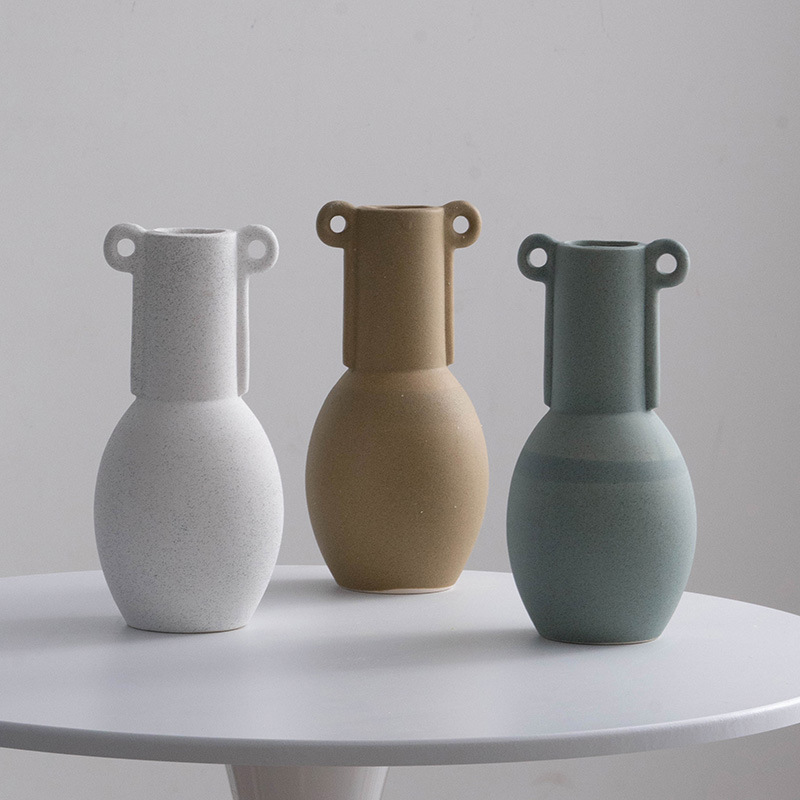 セラミック花瓶の家の装飾色グレーズ磁器の花瓶