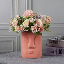 家の装飾抽象顔装飾用花瓶セラミックフェイス花瓶