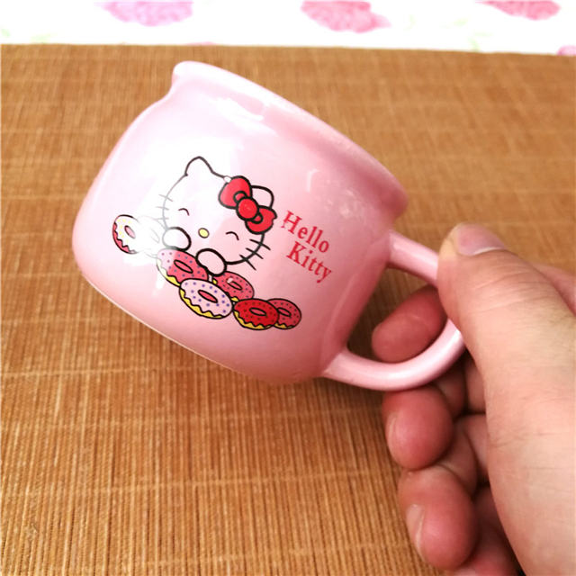 白いセラミックカップ猫ロゴデザートセラミックアイスクリームボウルセラミックアイスクリームカップ