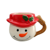 雪だるまの帽子デザインセラミックアイスクリームカップ