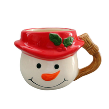 雪だるまの帽子デザインセラミックアイスクリームカップ