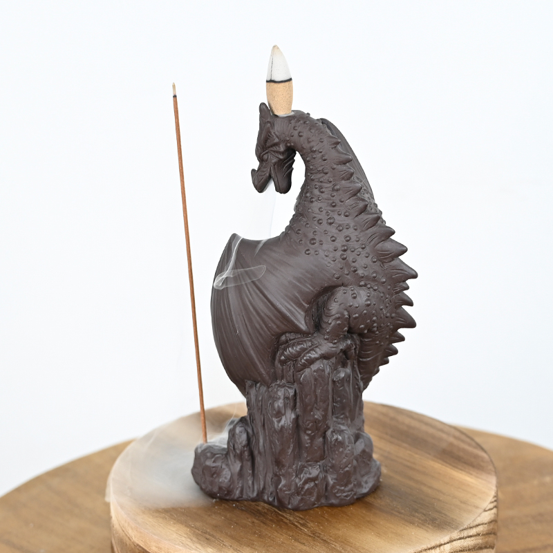 "セラミックドラゴン逆流香炉ウォーターフォール香炉ホルダー"