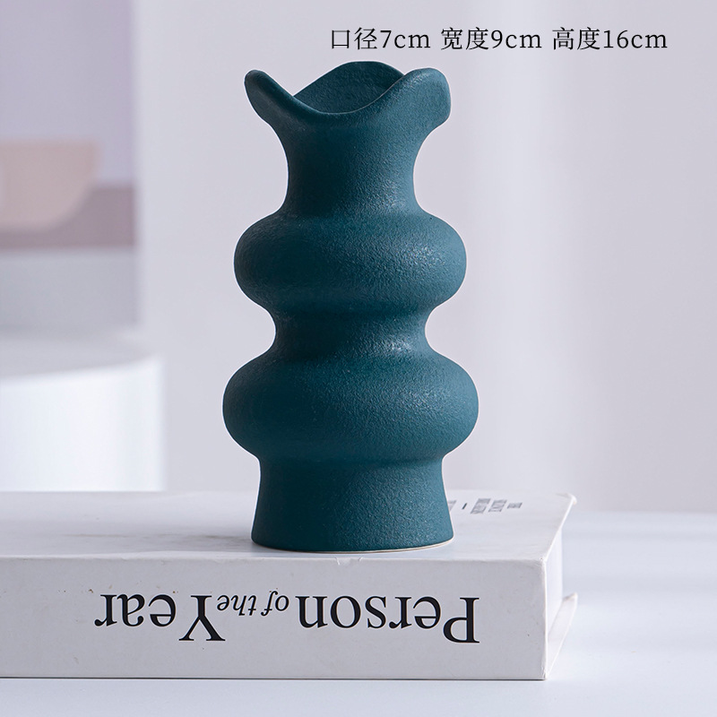 花の配置用のデスクトップ装飾コンテナセラミック磁器の花瓶