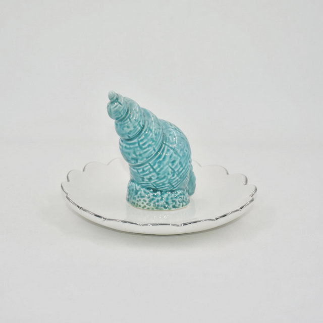 ユニークなスタイルの家の装飾のギフト小物入れトレイセラミック結婚指輪ホルダージュエリーディスプレイトレイ