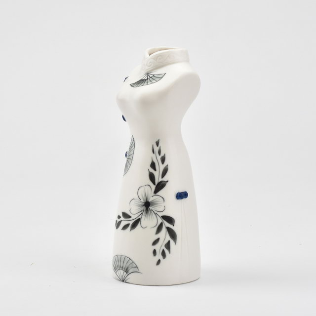高品質の純粋な手塗りの女性の特徴家の装飾装飾花磁器現代のセラミック結婚式の花瓶