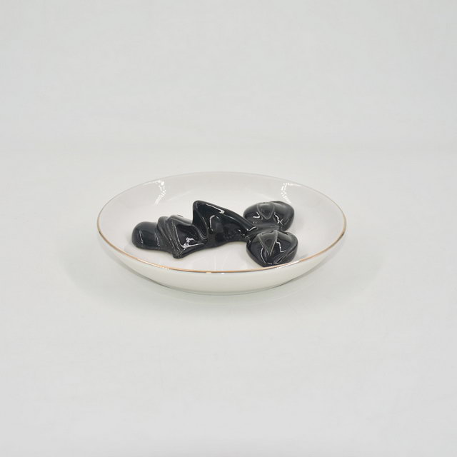 ローズゴールデンカラーのウェディングデコレーションギフトジュエリートレイ小物入れセラミックリングホルダージュエリー