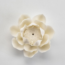 白い色の家の装飾の注文の花の設計線香立ての陶磁器の線香のホールダー
