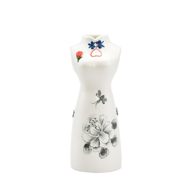 OEM純粋な手塗りの女性の特徴家の装飾装飾花磁器現代セラミック結婚式の花瓶