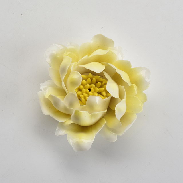 ブルーローズフラワーカラーの家の装飾の結婚式の装飾磁器の花の置物像セラミックフラワー