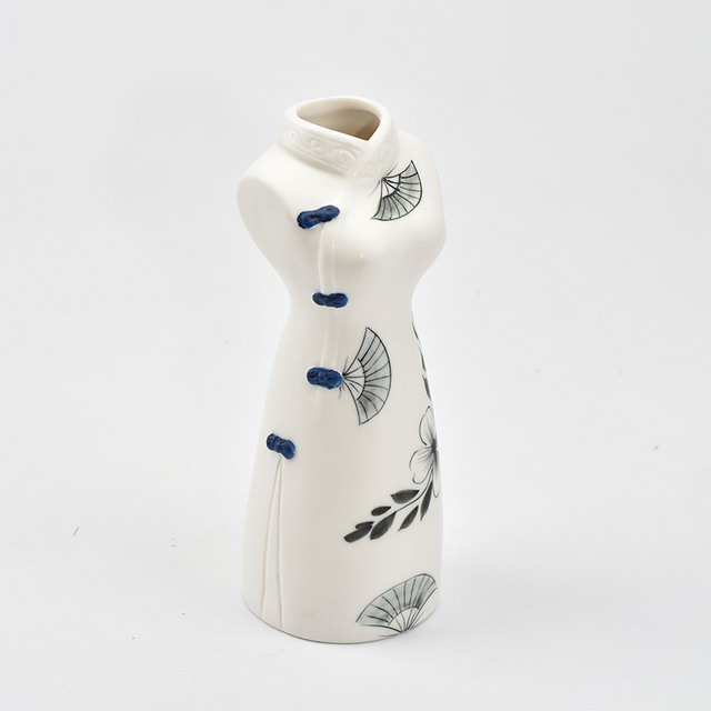 高品質の純粋な手塗りの女性の特徴家の装飾装飾花磁器現代のセラミック結婚式の花瓶