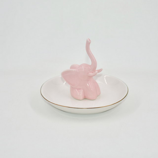 カスタマイズされたウェディングデコレーションギフトジュエリートレイ小物入れセラミックセラミック結婚指輪ホルダーを受け入れる