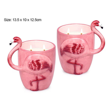3Dセラミックピンクフラミンゴキャンドルカップ