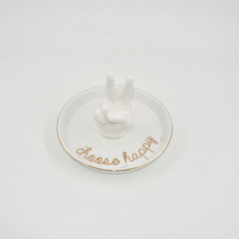手の形の家の装飾のギフトの装身具の皿の陶磁器の結婚指輪のホールダーの宝石類の表示皿