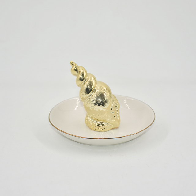 ファッショナブルなスタイルの家の装飾のギフトジュエリーディスプレイトレイウェディングギフトセラミックリングホルダーカスタム小物トレイ