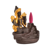 家の装飾はセラミック像の黄金の女神を飾るセラミック逆流香炉