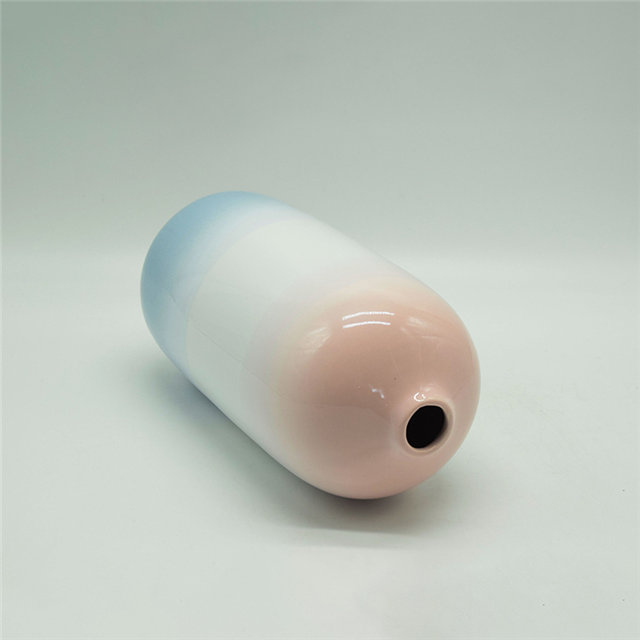 家の装飾の装飾卓上セラミック花瓶デスクトップ装飾多面体青と赤のセラミック花瓶