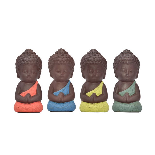 ファッショナブルな家の装飾のウェディングギフト別の色を選択する観音置物仏セラミック小さな僧侶像